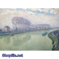 TSD3536 - Tranh sơn dầu dòng sông êm đêm